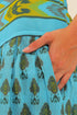 Super wide leg pants in printed cotton gauze with pockets